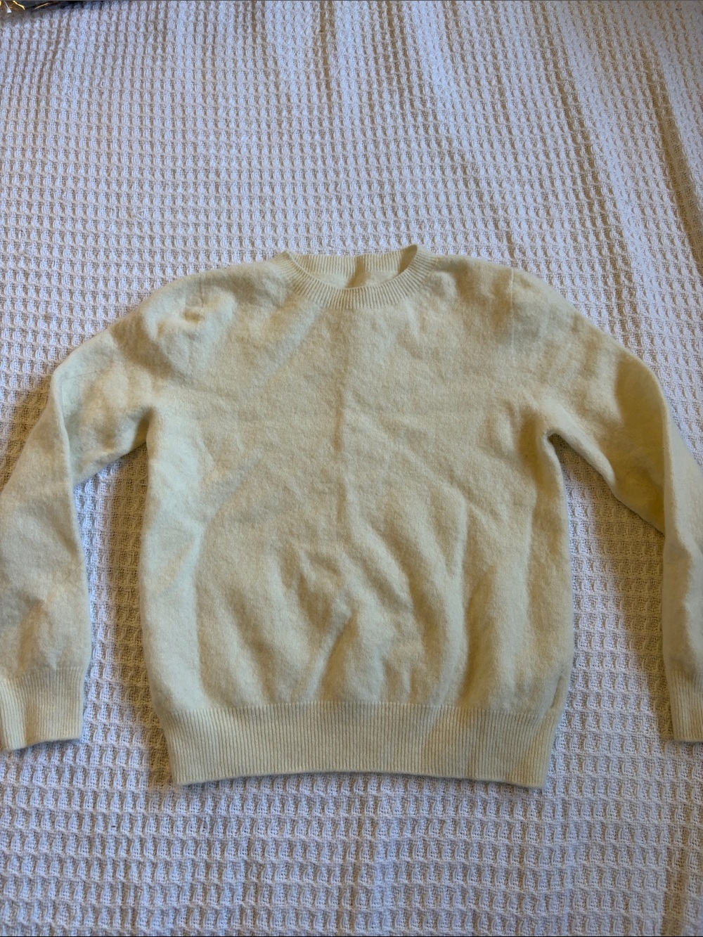 Soft Crewneck Women's Sweater in Cream